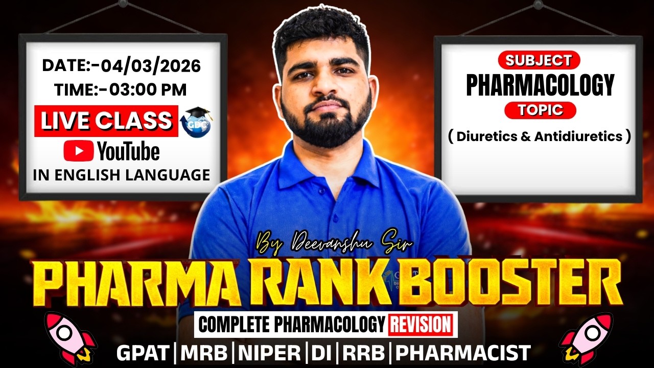 L-26 | Diuretics & Antidiuretics -  Pharmacology | Pharma Rank Booster #diuretics   #Antidiuretics