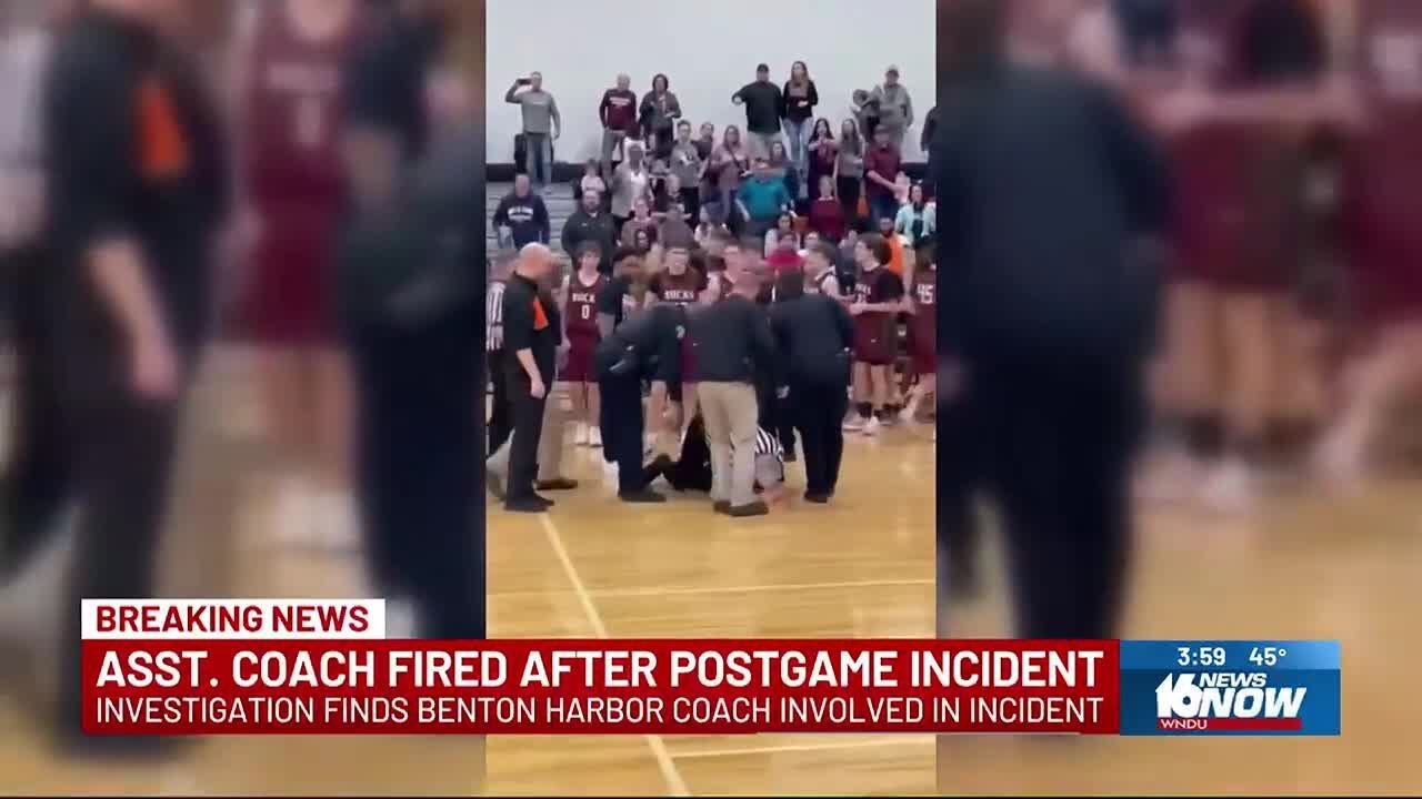 Benton Harbor High School assistant basketball coach fired after objects thrown at referee