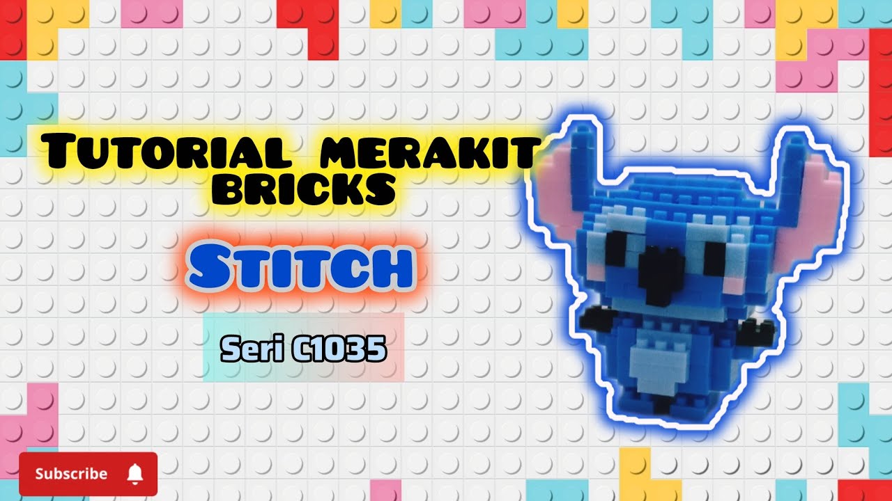 КАК СДЕЛАТЬ LEGO BRIKS STITCH CODE C1035 | УЧЕБНОЕ РУКОВОДСТВО MERAKIT BRIKS STITCH SERI C1035