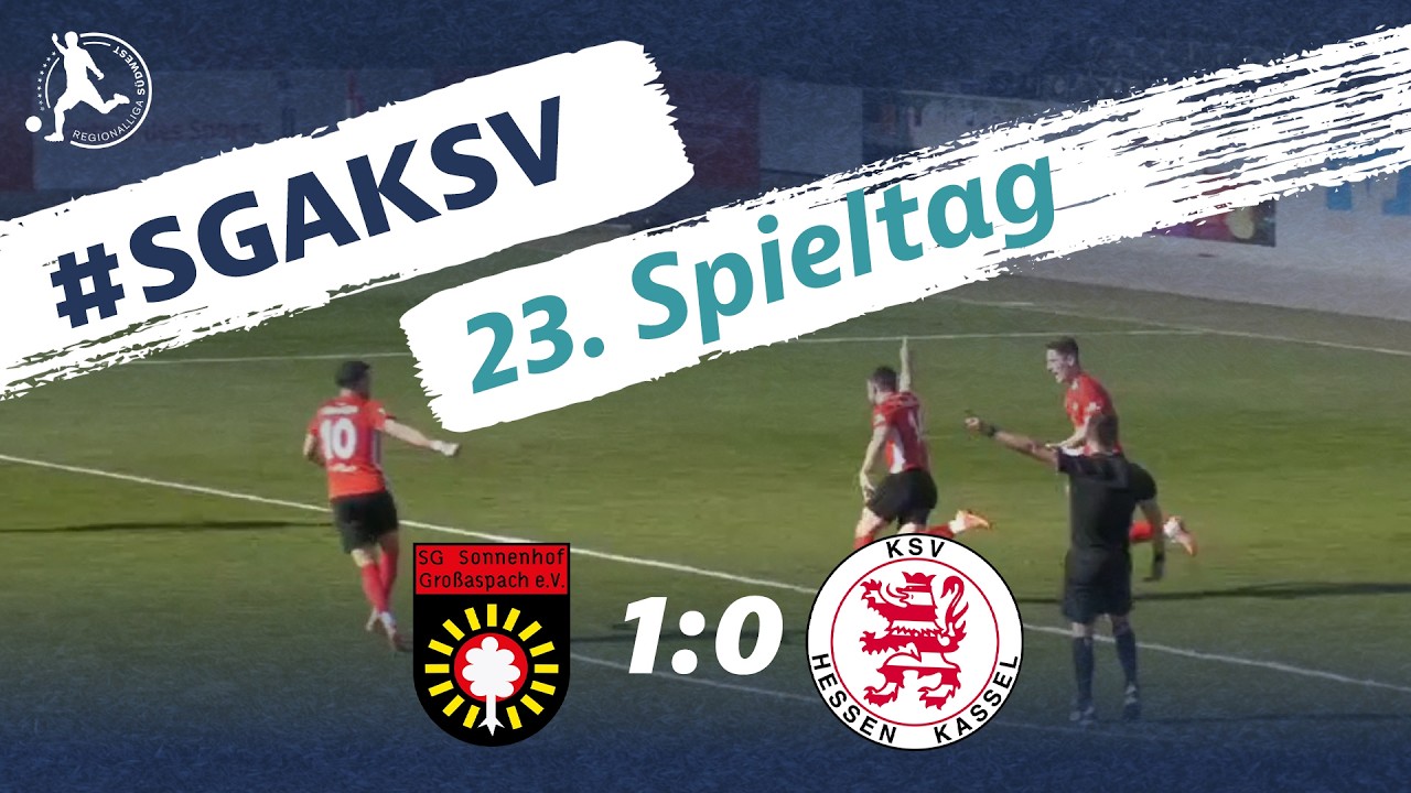 Großaspach bleibt dran | SG Sonnenhof Großaspach - KSV Hessen Kassel | 23. Spieltag RLSW