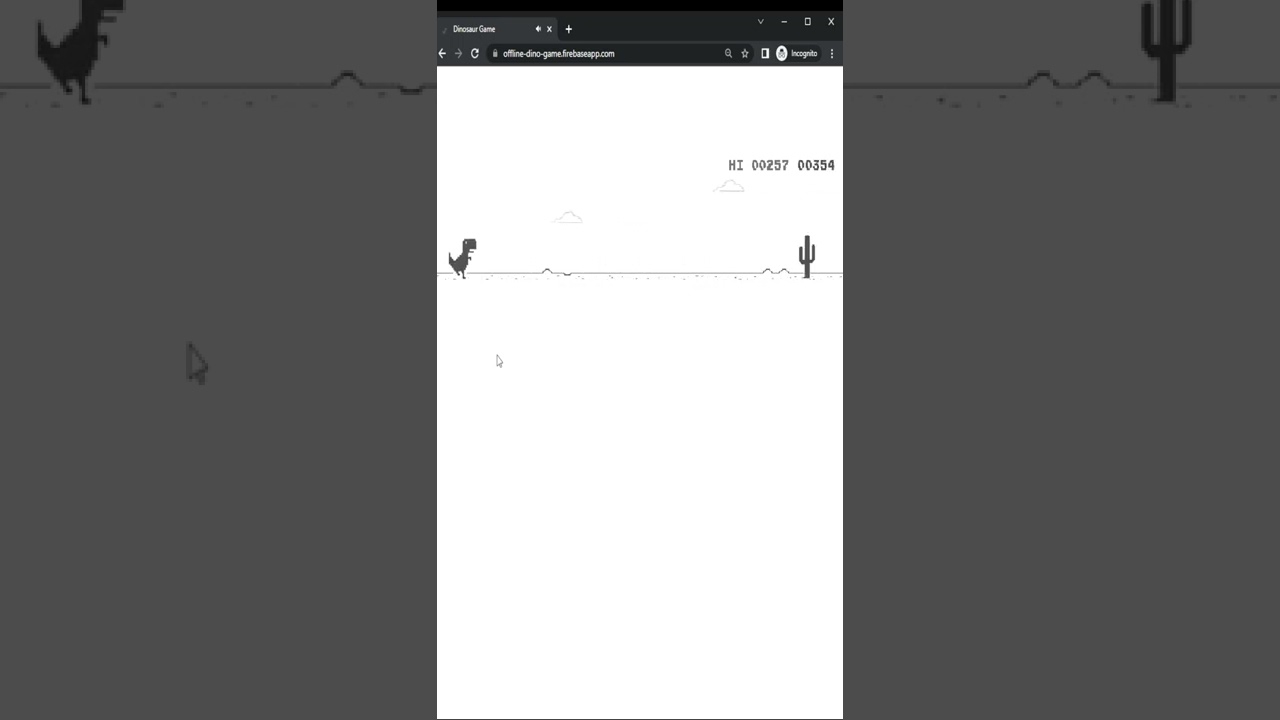 Eric Reaches 400 Score in Google Chrome Dinosaur Game 