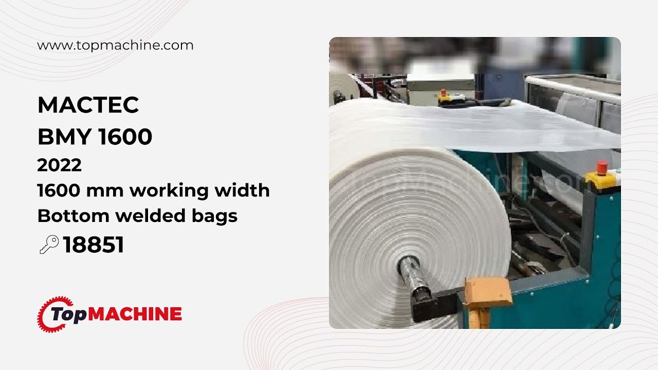 MACTEC BMY 1600 Bag making machine used