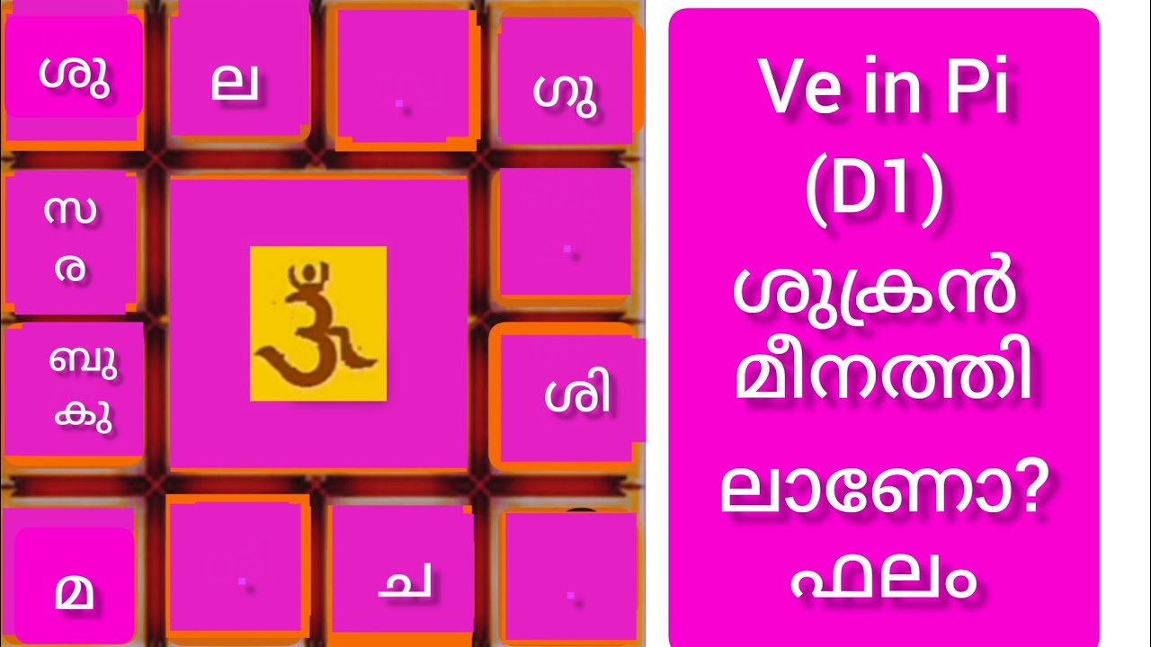ശുക്രൻ മീനത്തിലാണോ? Ve Exalted? (D1) ഫലങ്ങൾ. ജ്യോതിഷപാഠം -309#trending #astrology