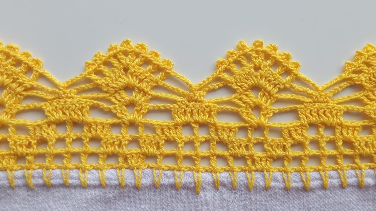 Bico de crochê para pano de prato #689