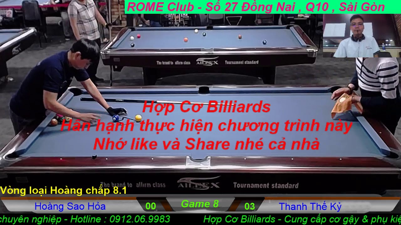 Hoàng Sao Hỏa vs Thanh Thế Kỷ | Giải 9 Ball Sài Gòn Open Rome Club 2018