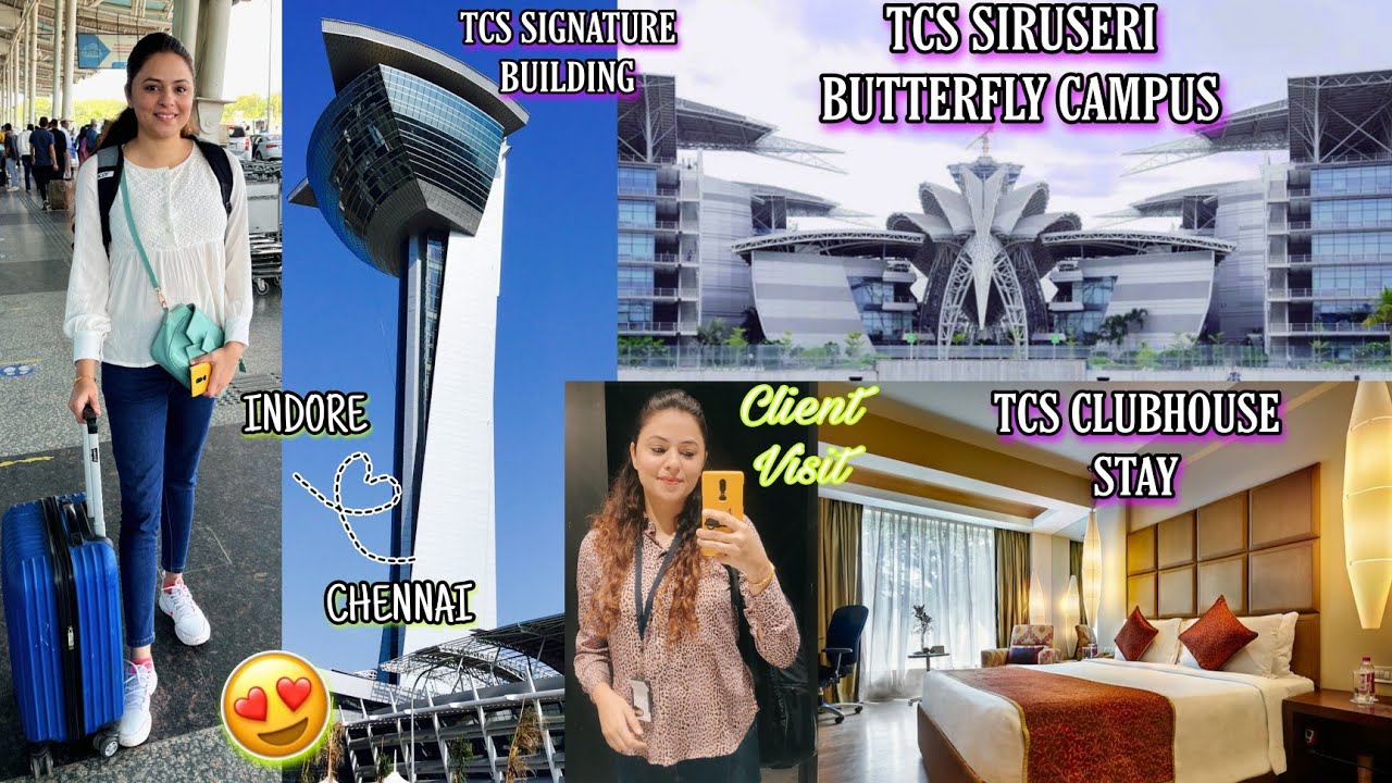 VISITED TCS SIRUSERI Campus for a Client Visit 😍 | TCS Clubhouse Stay | Vanya Mishra