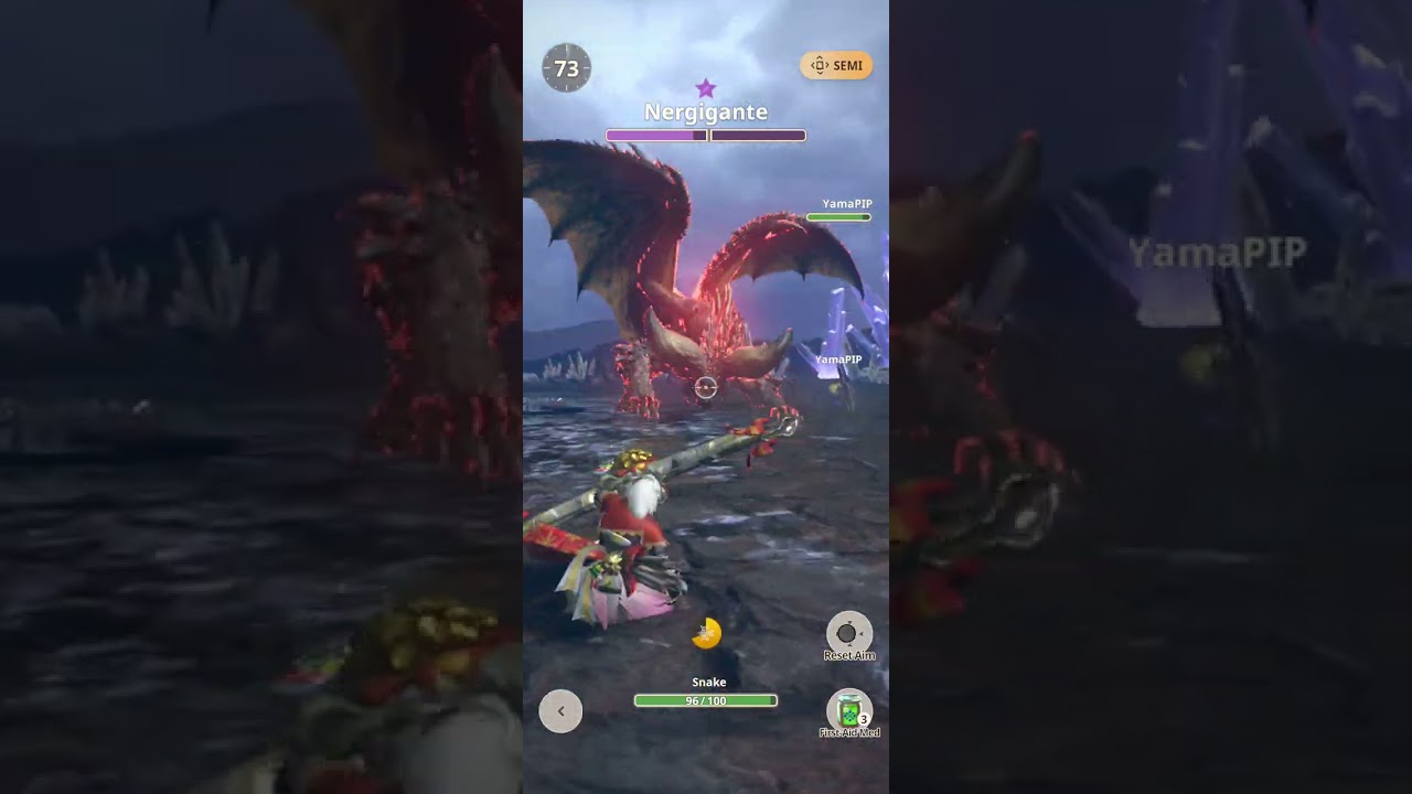 Boss fighting with a bow
