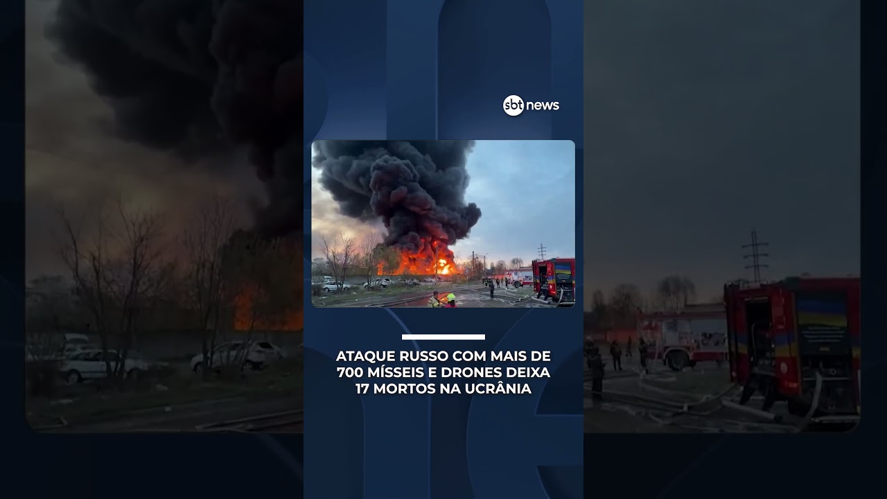 Ataque russo com mais de 700 m&iacute;sseis e drones deixa 17 mortos na Ucr&acirc;nia | #RadarNews