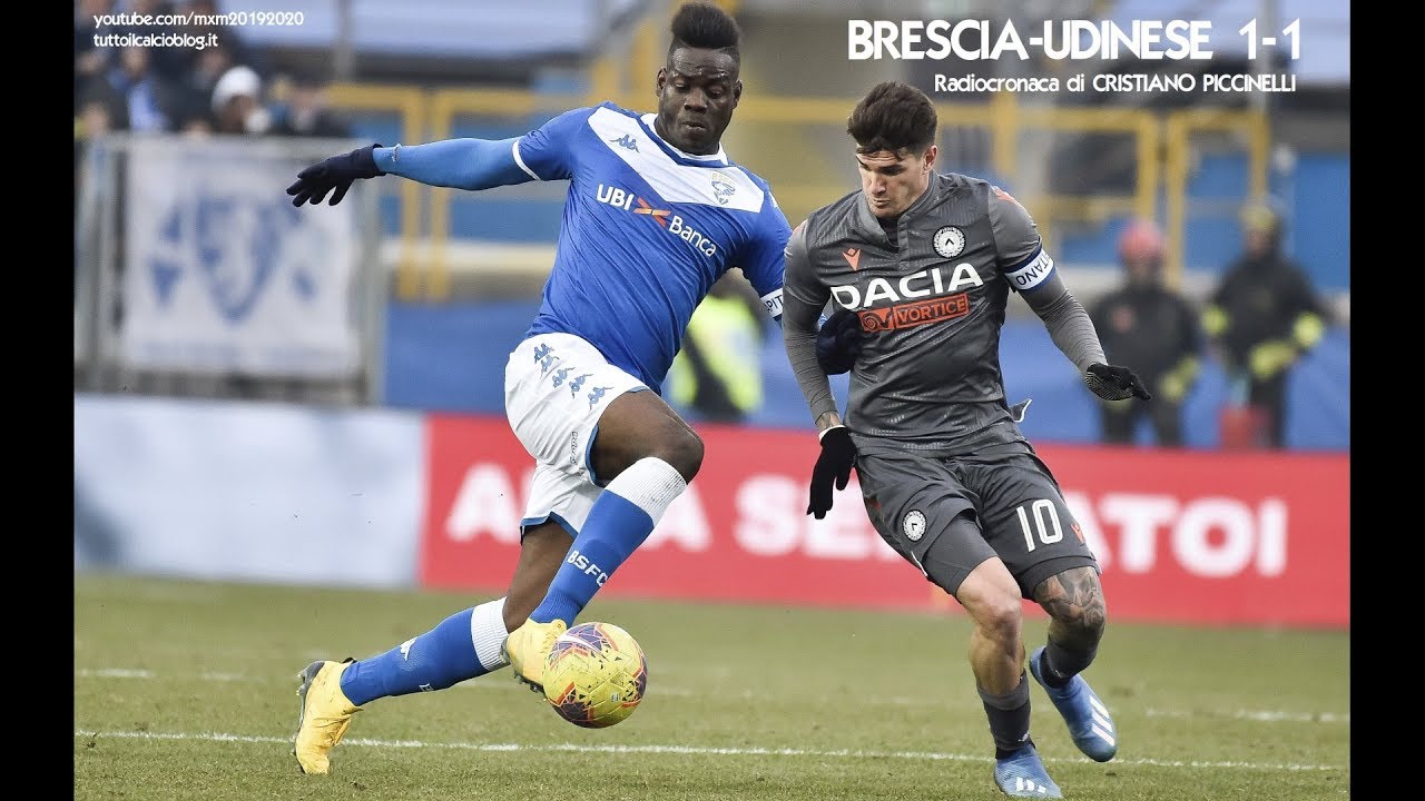 BRESCIA-UDINESE 1-1 - Radiocronaca di Cristiano Piccinelli (9/2/2020) da Rai Radio 1