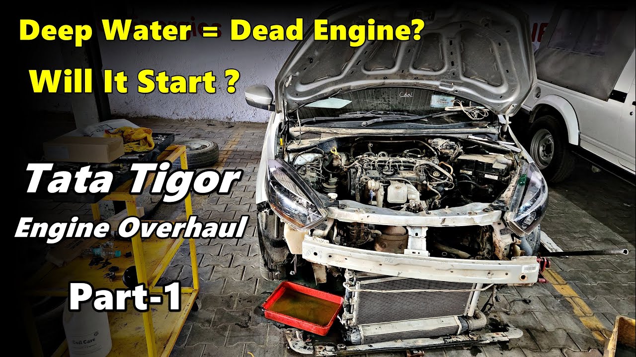 Tata Tigor Engine Damaged in Deep Water | Full Overhaul & Repair Part-1