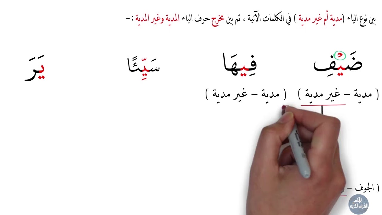 الفرق بين الياء المدية و غير المدية