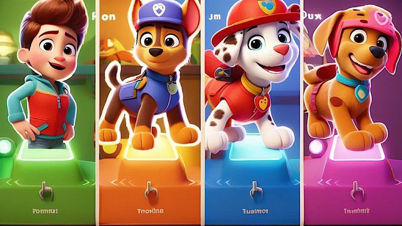 Paw Patrol-Ryder 🆚 Chase 🆚 Marshall 🆚 Zuma 🎶 Tiles Hop EDM Rush
