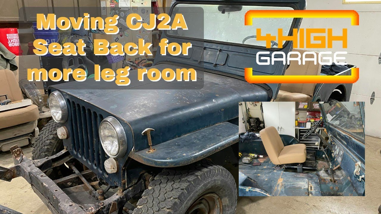 Moving a CJ2A Flat Fender Seat For More Leg Room