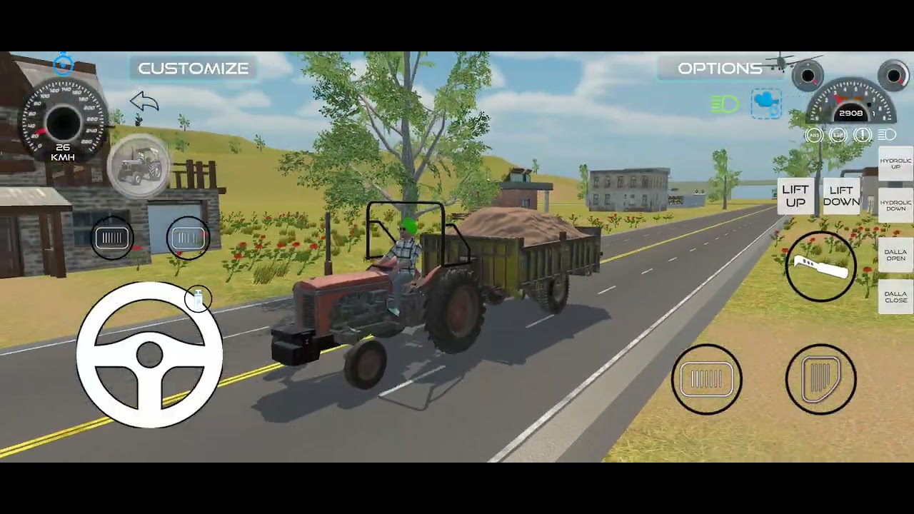 Old Tractor 🚜 With Bajri Loaded Trolly🌹Powerfull Tractor// Tractor 💐 Game play: Ultimate//PART-166