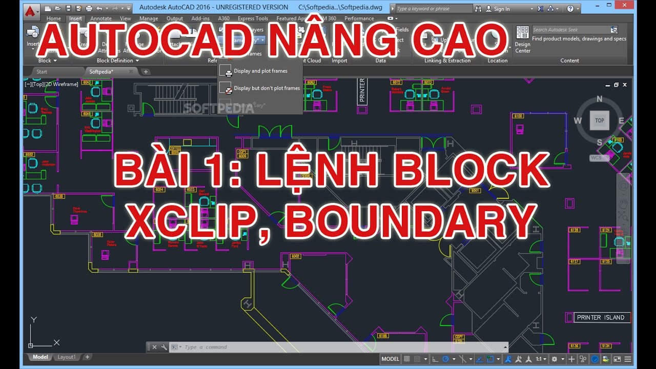 ✔ Autocad Nâng Cao - Bài 1 - Lệnh Block, Xclip, Boundary - PhuongTk