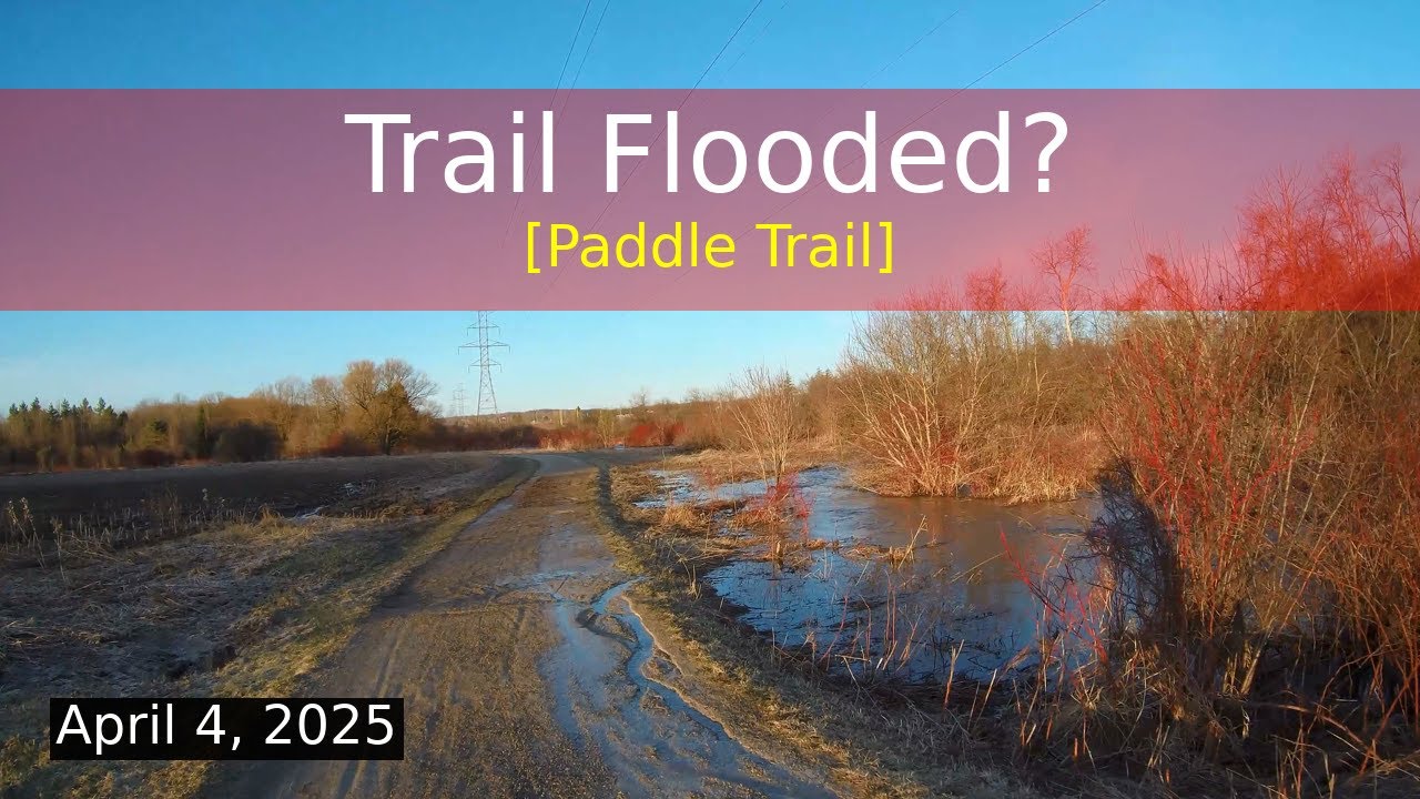 [4k] The 2025 biking season has begun. Laurel Creek Trail appeared to be flooded by recent snowfall.