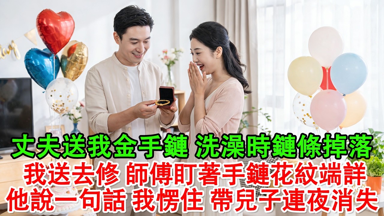 【完結爽文】生日丈夫送給我一個手鏈，洗澡時鏈條意外掉落。我送去修，師傅盯著手鏈花紋反復端詳，他在我耳旁低聲說一句話，我瞬間愣住，帶兒子連夜消失！#婆媳 #家庭 #婚姻 #情感 #情感故事 #老年生活