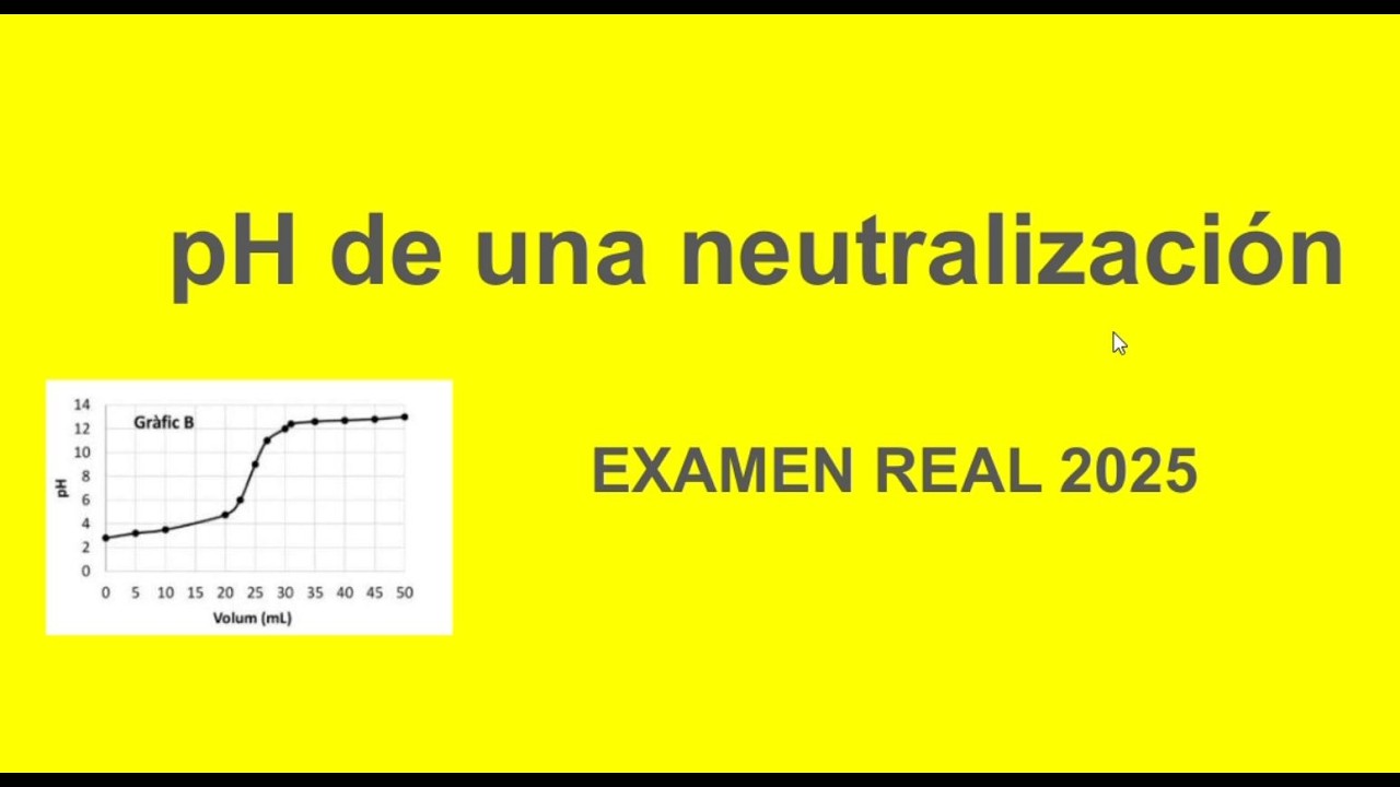 pH de una neutralización  Examen Real (EBAU EVAU PAU)Junio2025