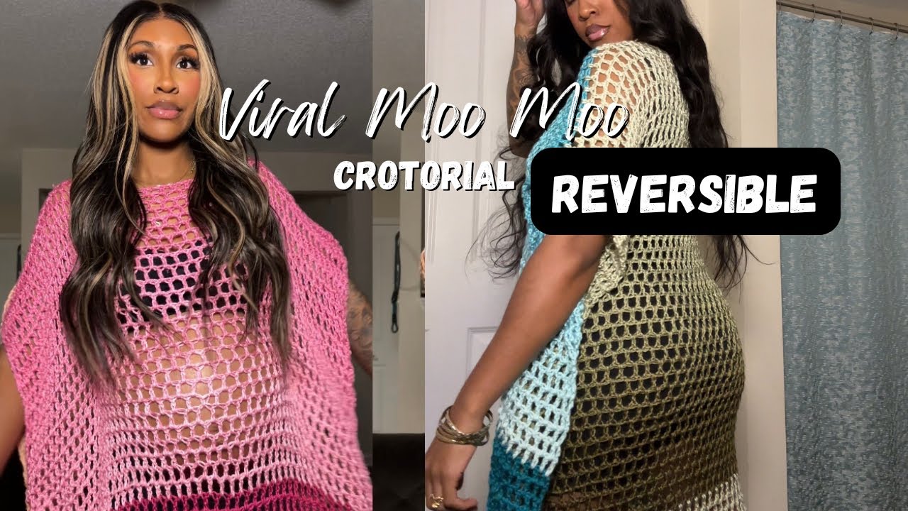 CROTORIAL 🧶 : Viral Moo Moo ! Reversible w straps