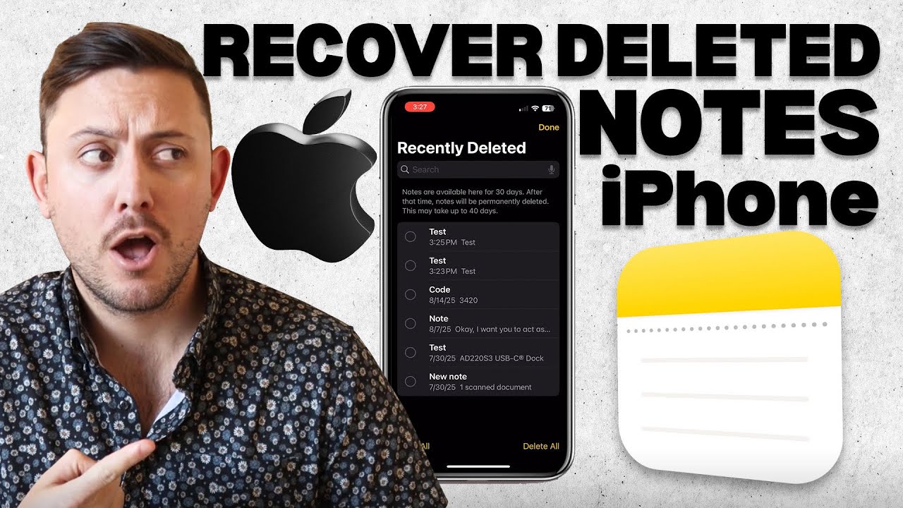 How to Recover Deleted Notes on iPhone (Restore Apple Notes Fast)