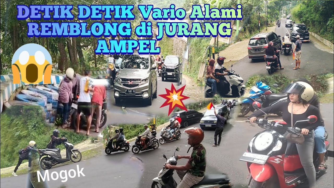 Detik detik Vario alami cakram panas Hinga ngeblong di tikungan jurang ampel