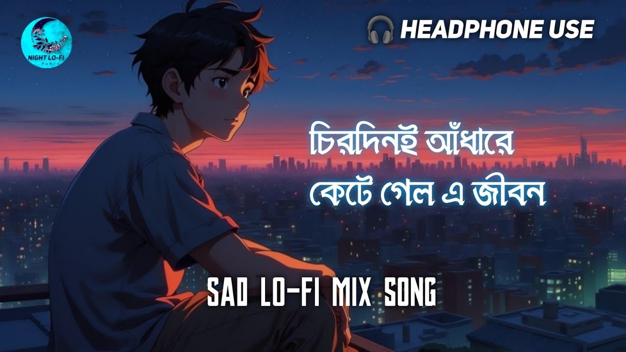 চিরদিনই আঁধারে কেটে গেল এ জীবন 🎧 Bengali 2026 LO-FI Sad Song 💔 Night LO-FI Mix Music 