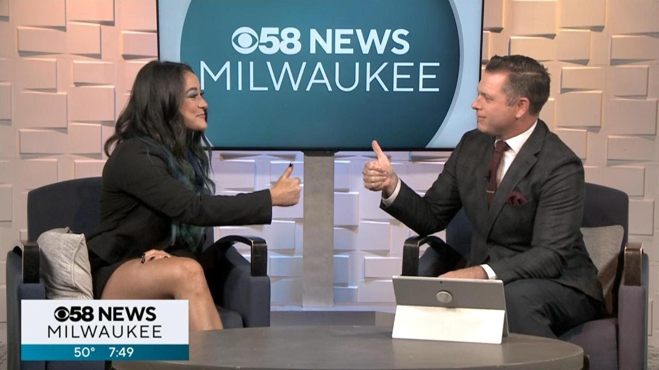 Iron Mike Curkov interviews WWE star Lyra Valkyria before RAW in Milwaukee