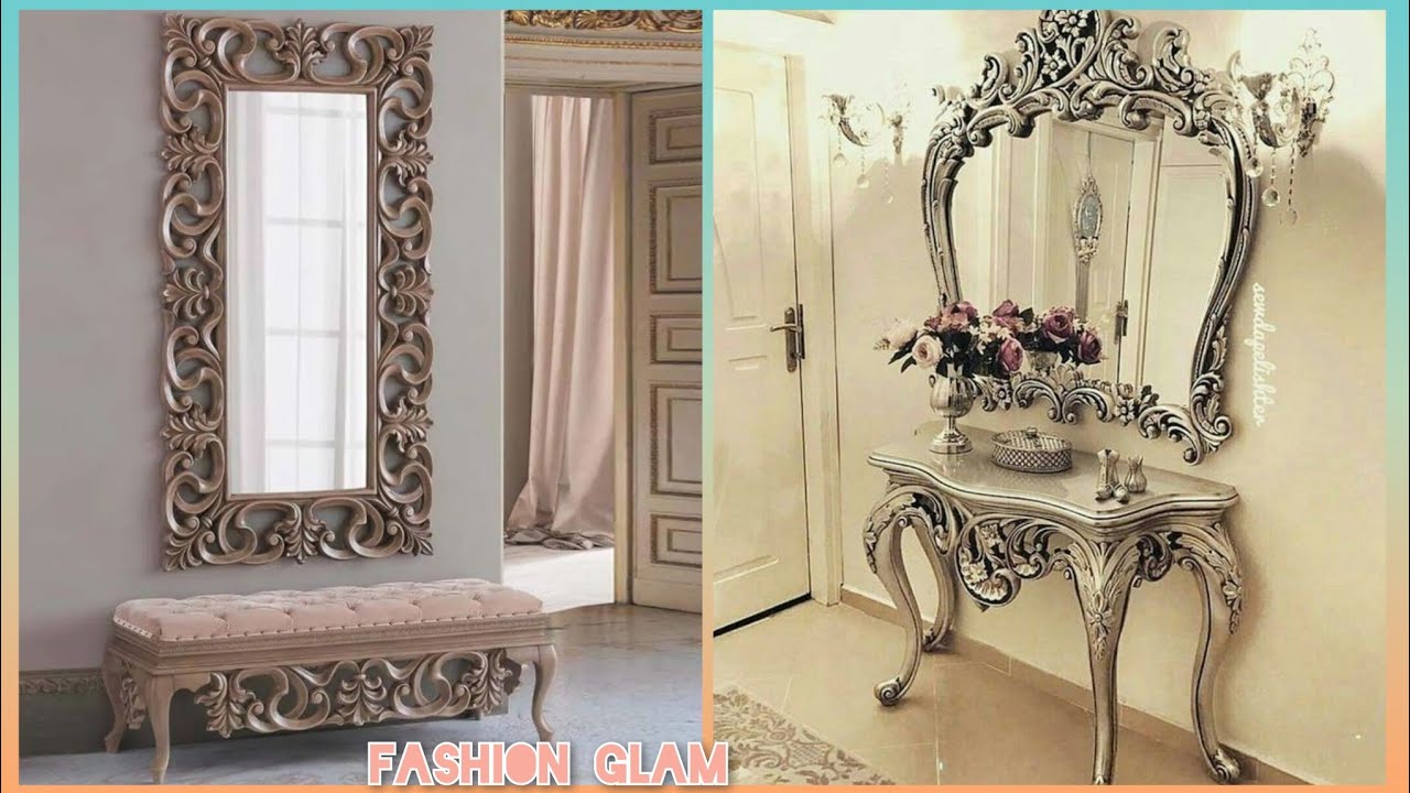 Modest Console Table And Wall Hanging Mirror Interior Design 2023