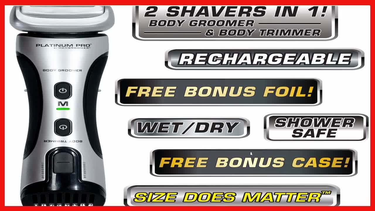 Great product -  Platinum Pro by MANGROOMER - New Body Groomer, Ball Groomer and Body Trimmer with L