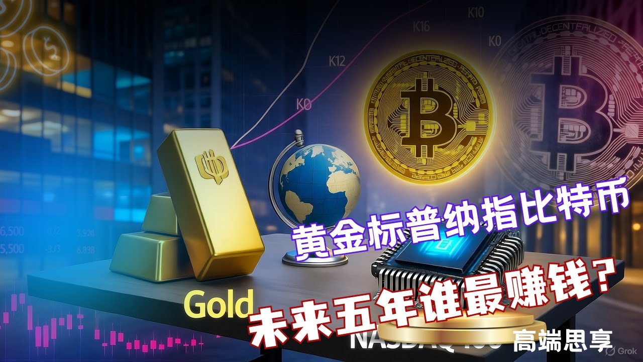 未来五年谁最赚钱？黄金、标普500、纳指100还是比特币? G教授教授为你揭示未来五年的财富密码 | 高端思享EP120