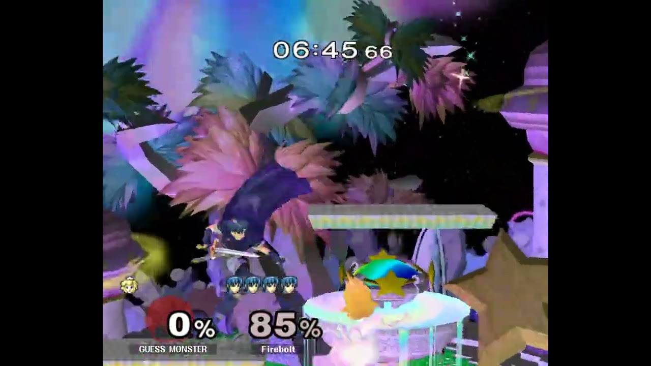 Monday Night Shenanigans #4 - Firebolt (Marth) Vs. strange individual (Fox, Peach) - Winners Finals