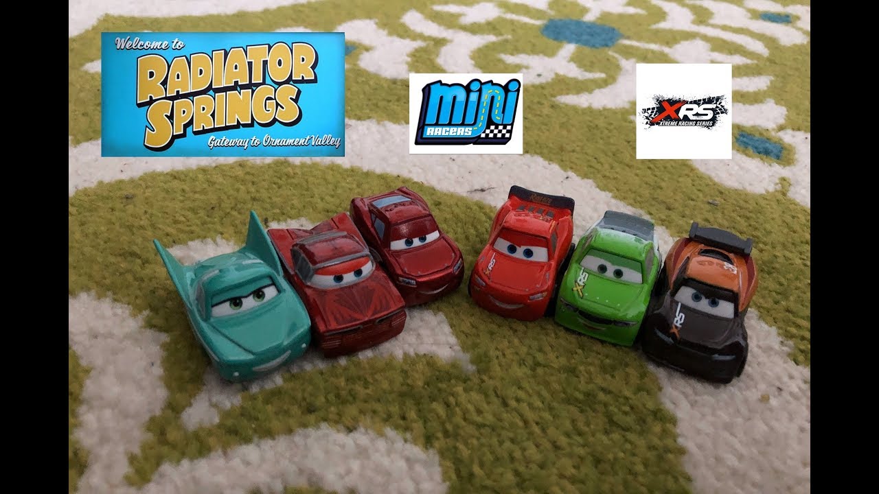 Mattel Pixar Cars 2020 Mini Racers XRS Racers Series and Nightime in Radiator Springs 3 Packs