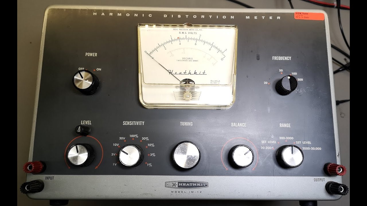 Измеритель гармонических искажений Heathkit IM-12 1963 года, тест, ремонт, разборка