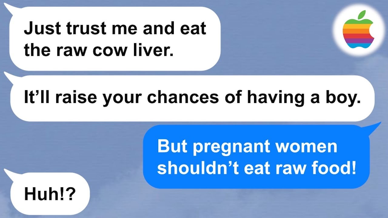 【Apple】Toxic MIL is forcing me to eat gross food cuz she thinks it will affect the baby's gender!!