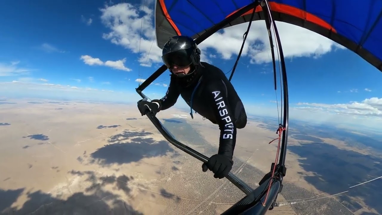 Hang Gliding XC. 90 mi / 145 km Sandia Peak to Corona, NM. Moyes RX 3.5ed video