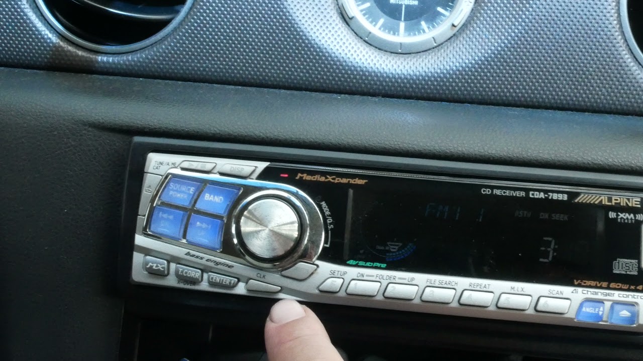 How to set the clock on an Alpine car stereo for daylight savings time
