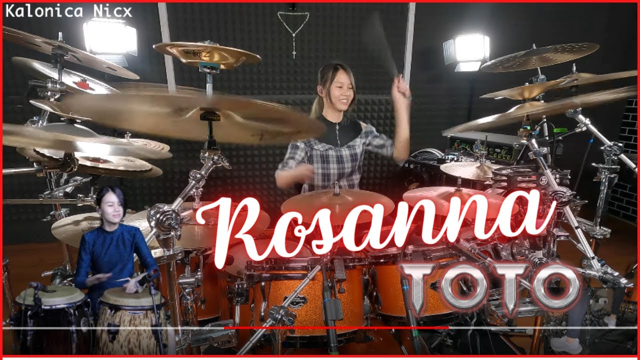 Toto - Rosanna - Jeff Porcaro / Simon Phillips [ cover ] Drums & Percussion by Kalonica Nicx