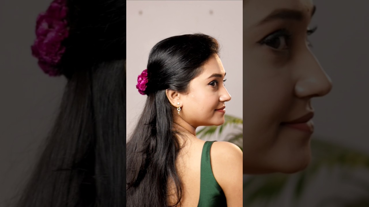 1min hairstyle for Ganesh Chaturthi/Janmastami with @beautybookbyasmita #ashortaday #asmita