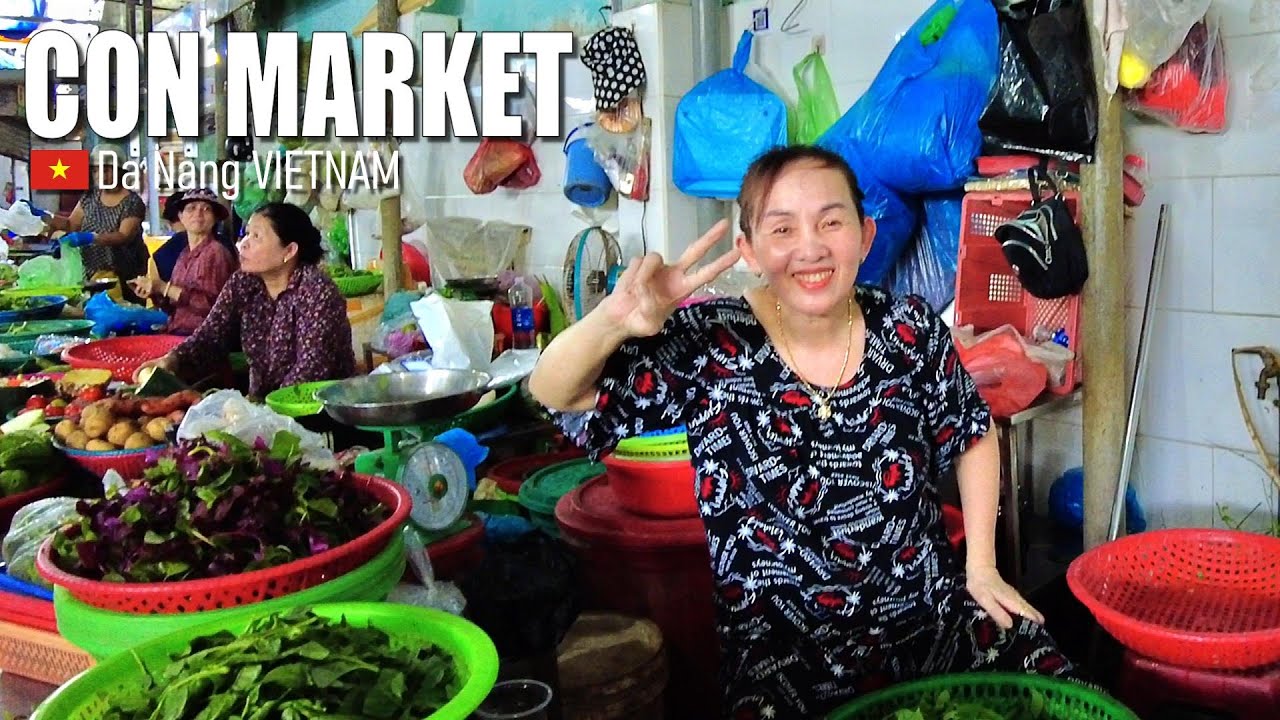 Con Market, The Largest Market in Da Nang City, Vietnam 🇻🇳 - Virtual Walking Tour [4K]