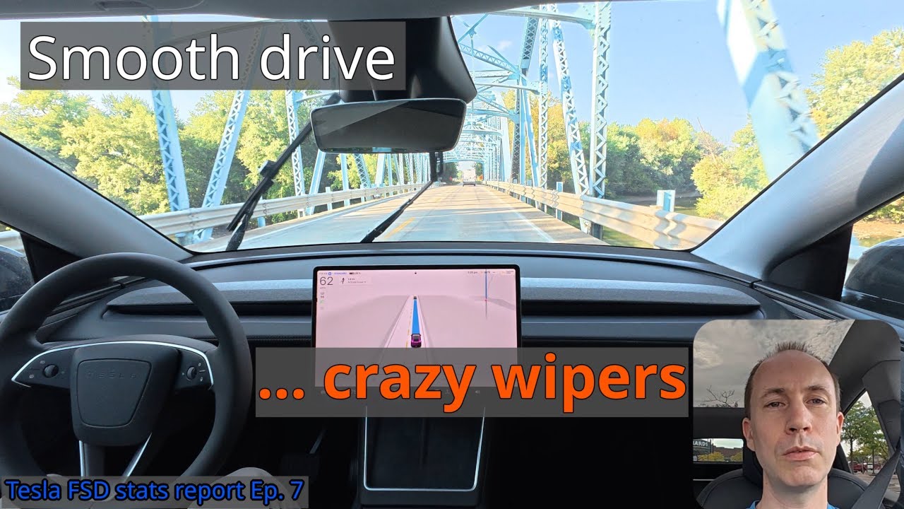 Smooth FSD, Crazy Wipers 😅 | Real-World Tesla FSD Stats Report Ep.7