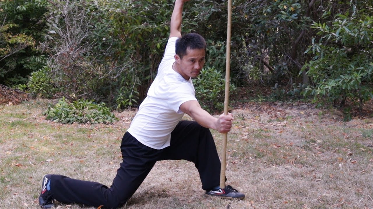 Shaolin Kung Fu Wushu Intermediate Level Bo Staff Tutorial 2 少林功夫