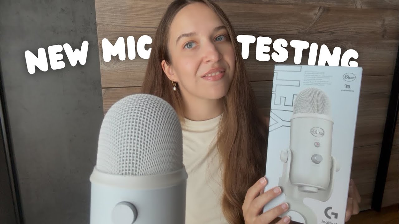 ASMR Testing My New Microphone 🤍 | Blue Yeti (Unpacking, Mic Scratching & Brushing, Whispering)