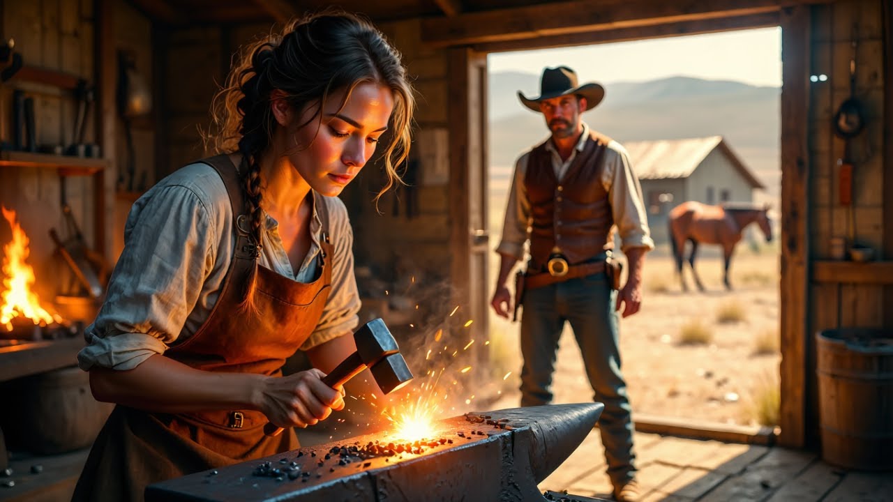 Sie führte die Schmiede, trank Whiskey… bis ein Cowboy ihr Feuer entfachte