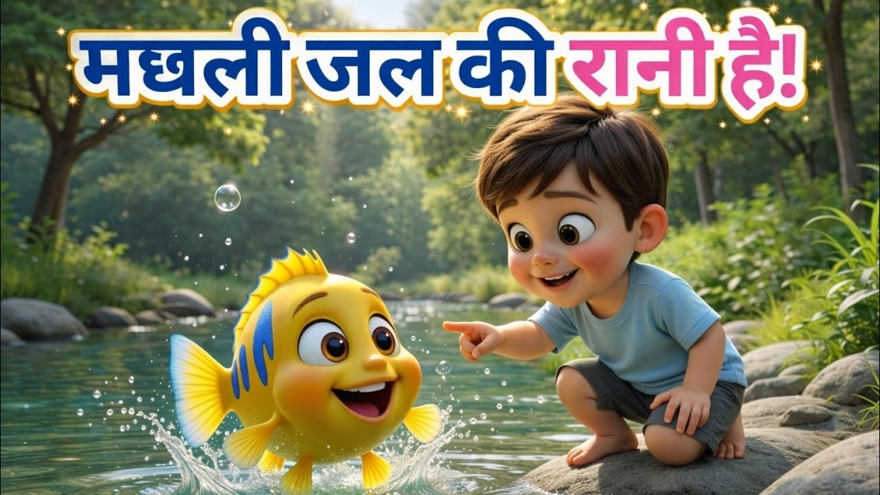 Machli Jal Ki Rani Hai 🐟 | मछली जल की रानी है | 3D Hindi Nursery Rhyme for Kids 
