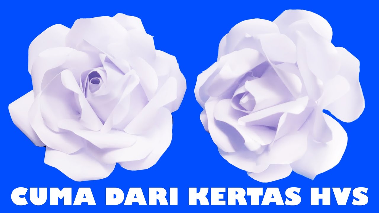 CARA MEMBUAT BUNGA MAWAR DARI KERTAS HVS | Cara Membuat Bunga Dari Kertas HVS | Bunga Dari Kertas