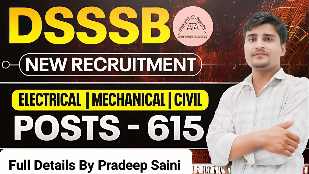 DSSSB Recruitment 2025 || DSSSB New Vacancy 2025 || DSSSB Notification 2025 #dsssb #dsssb2025