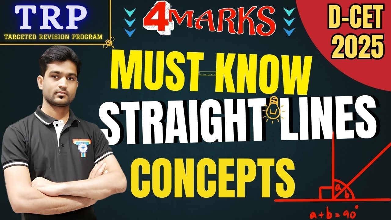 D-CET 2025 | Must Know  Straight Lines Concepts | 4 ಮಾರ್ಕ್ಸ್ ಗ್ಯಾರಂಟಿ!  | TTT Academy