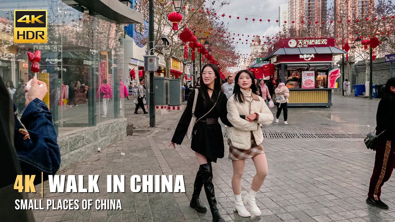 4K Walk in China | Downtown of Kunming | It's really not cold in winter