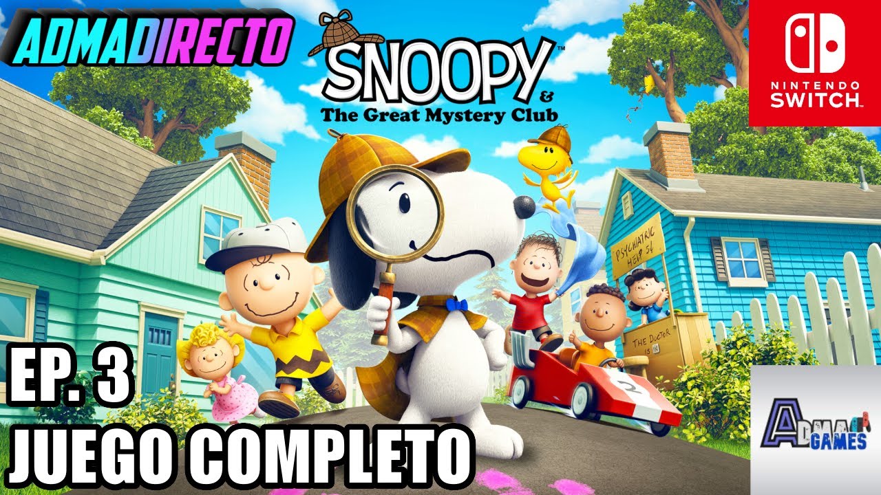 DIRECTO: Snoopy & The Great Mystery Club (Nintendo Switch): Juego completo - Ep. 3 | AdmaSábado