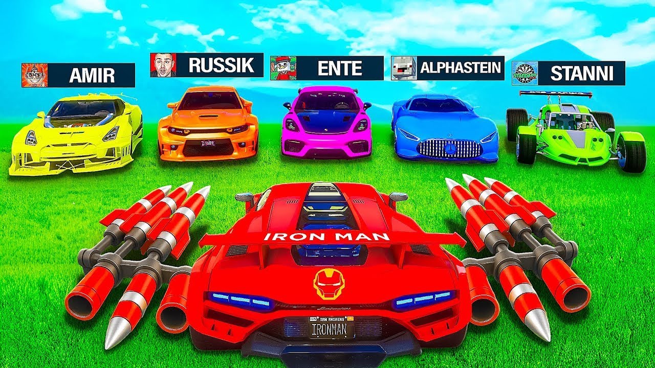 RAKETEN AUTO JAGT 5 YOUTUBER in GTA 5, ENTKOMME ICH?!